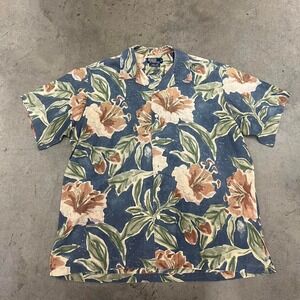 Vintage polo ralph lauren men’s floral vintage camp linen short‎ sleeve